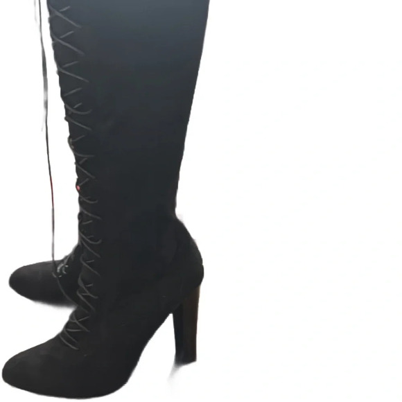 STEVE MADDEN LACE UP O ER THE KNEE BOOTS - Picture 4 of 5